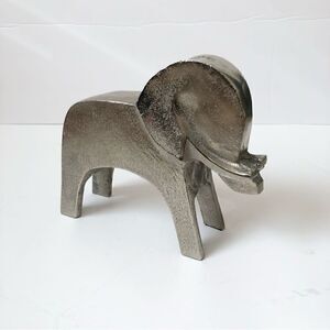 Art deco silver plated elephant statue folk art